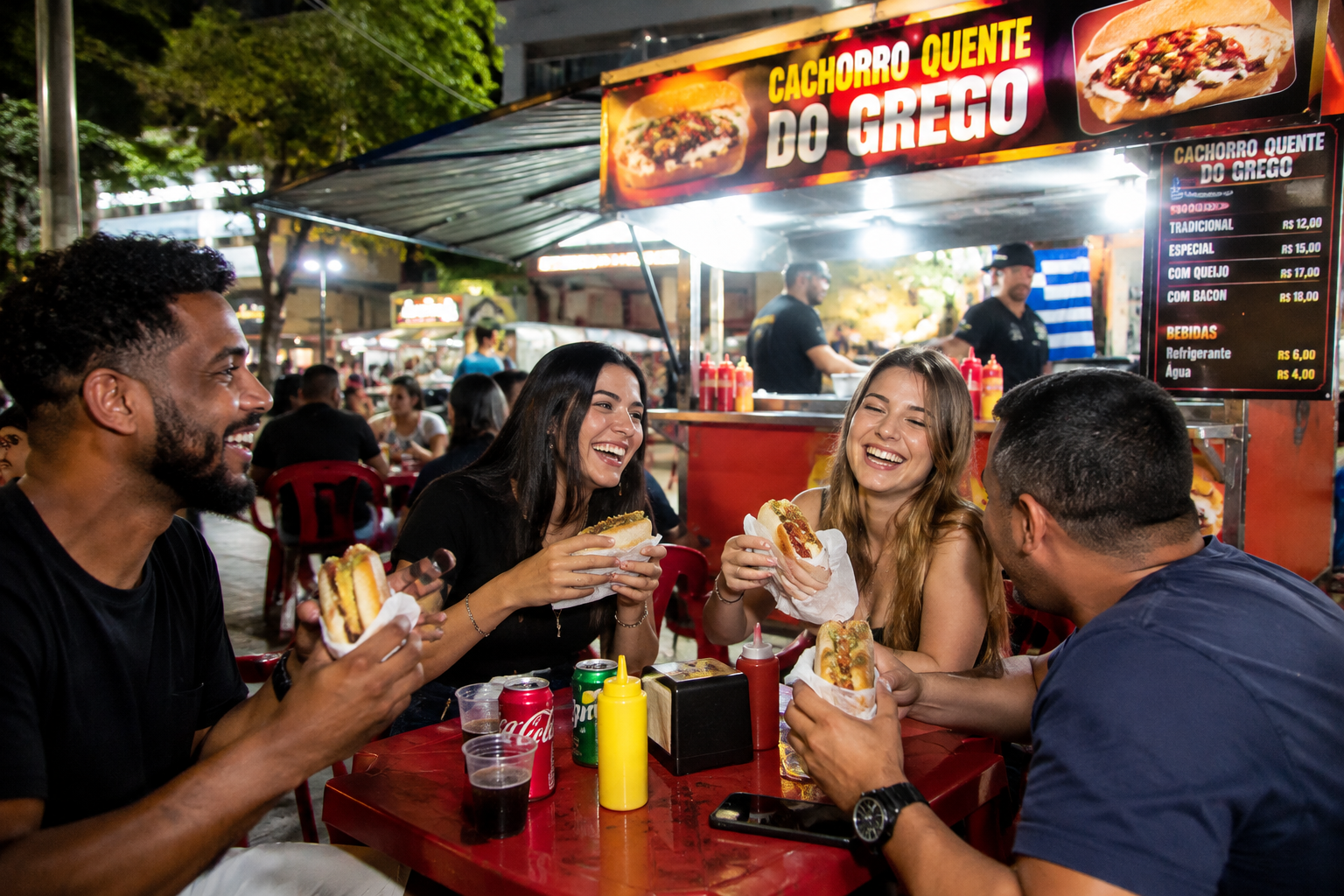 Ambiente de churrasco e lanche
